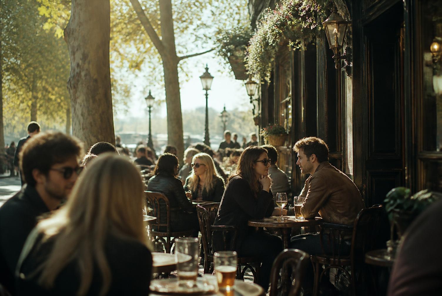 Afternoon on a London terrace